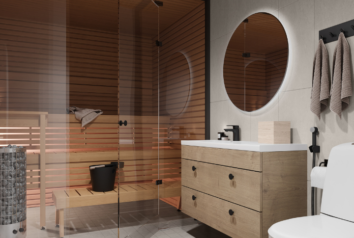 kylpyhuobemoduuli saunalla